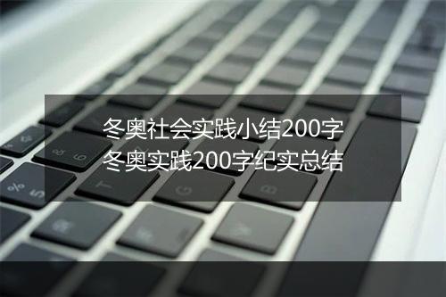 冬奥社会实践小结200字　冬奥实践200字纪实总结